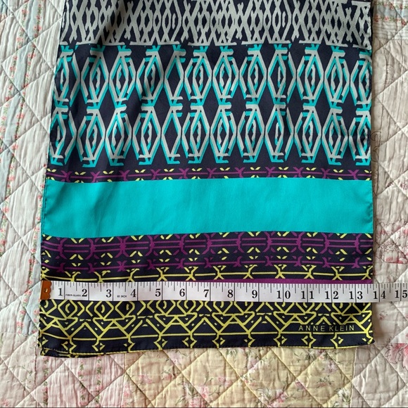 Anne Klein Scarf Geometric Multicolored - Picture 3 of 8